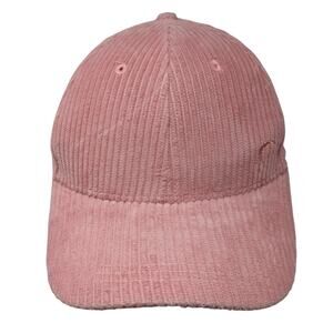 Zyia Active Slideback Baseball Cap Pink One Size Adjustable Corduroy Cotton